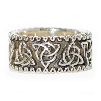 Celtic Knot Triquetra Sterling Silver Ring (R023)