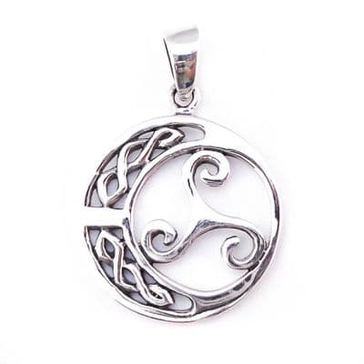 Celtic Triskele Silver Pendant (P016)