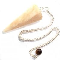 Creamy Moonstone Dowsing Pendulum Crystal Point
