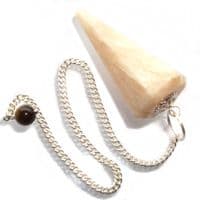 Creamy Moonstone Dowsing Pendulum Crystal Point