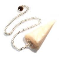 Creamy Moonstone Dowsing Pendulum Crystal Point