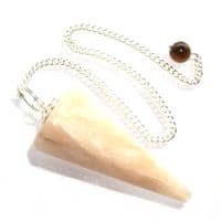 Creamy Moonstone Dowsing Pendulum Crystal Point