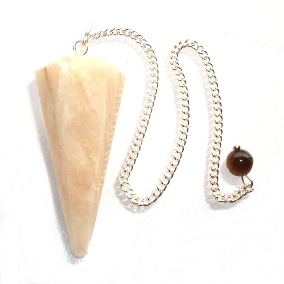 Creamy Moonstone Dowsing Pendulum Crystal Point