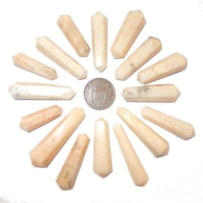 Creamy Moonstone DT Crystal Vogel Wand