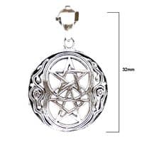 Double Pentacle Silver Pendant (P021)
