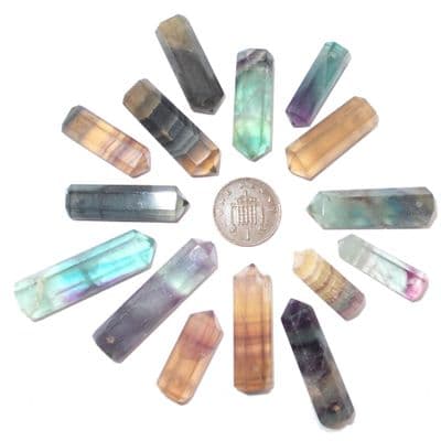 Fluorite Side Drilled Hexagonal Wand ST Point