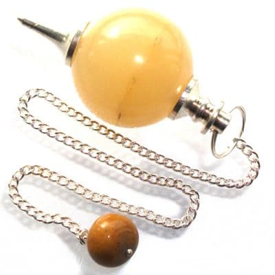 Golden Quartz Ball Dowsing Pendulum
