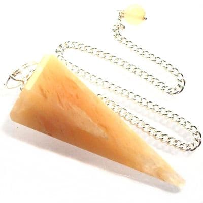Golden Quartz Point Pendulum Dowsing Crystal