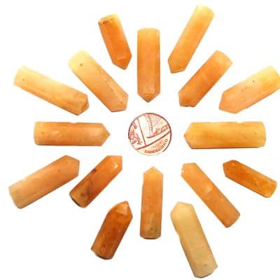 Golden Quartz Side Drilled Hexagonal Wand ST Point