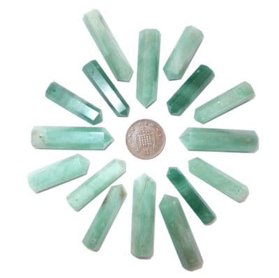 Green Aventurine Polished ST Side Drilled Crystal Point Pendant