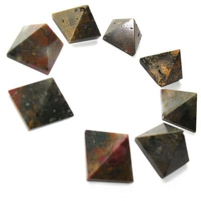 Green Moss Agate Crystal Pyramid