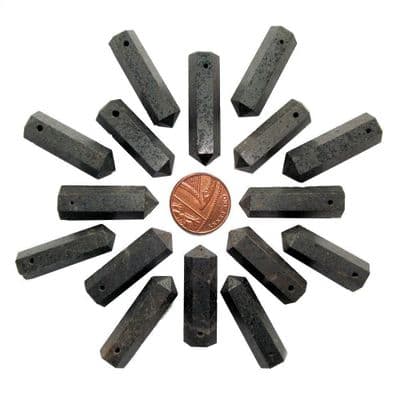 Hematite Side Drilled Hexagonal Wand ST Point