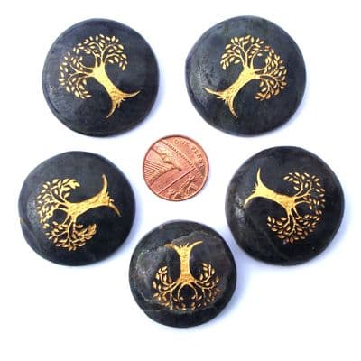 Iolite Tree of Life Crystal Flat Palm  Stone