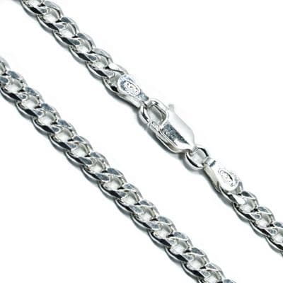 Italian Sterling Silver Curb Chain 3mm