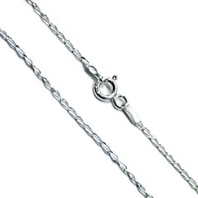 Italian Sterling Silver Open Curb Chain 1-1.5mm