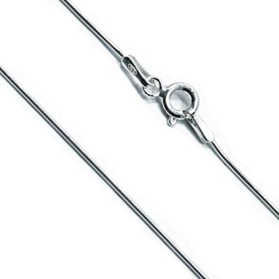 Italian Sterling Silver Round Snake Chain 1mm