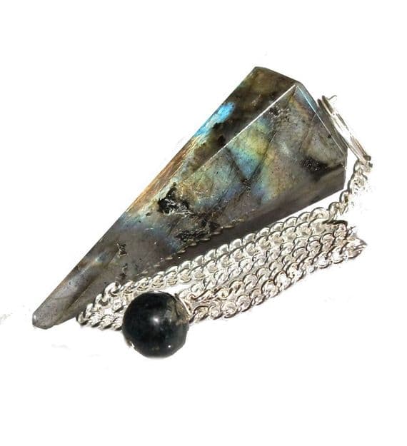 Labradorite Dowsing Pendulum Point