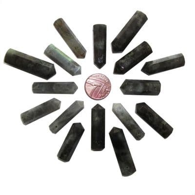 Labradorite Side Drilled Hexagonal Wand ST Point