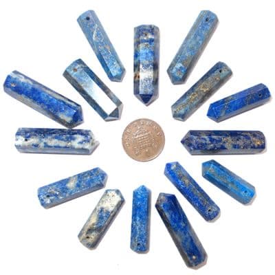 Lapis Lazuli Side Drilled Hexagonal Wand ST Point