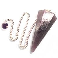 Lepidolite Dowsing Pendulum Point
