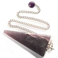 Lepidolite Dowsing Pendulum Point