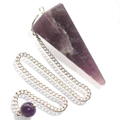Lepidolite Dowsing Pendulum Point