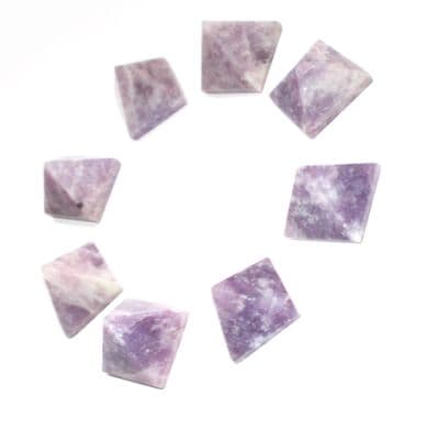 Lilac Lepidolite Crystal Pyramid