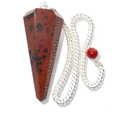 Mahogany Obsidian Pendulum Dowsing Crystal Point