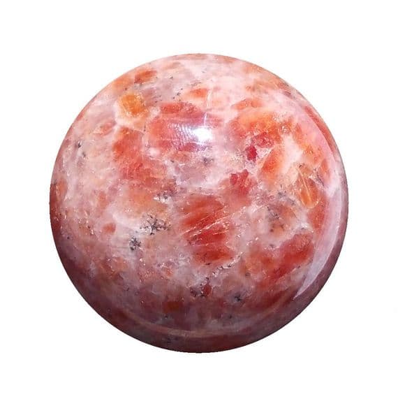 Natural Sunstone Crystal Ball Divination & Meditation 53mm 200g SUN14