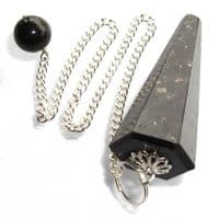 Nuumite Nuummite Dowsing Crystal Pendulum Point