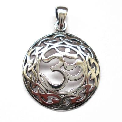 Om Aum Silver Talisman Pendant (P050)