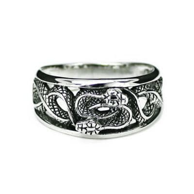 Ouroboros Infinity lemniscate Sterling Silver Finger Ring (R012)