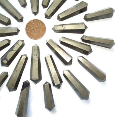 Pyrite Fools Gold DT Vogel Wand