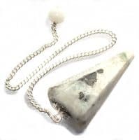 Rainbow Moonstone Pendulum Dowsing Crystal Point