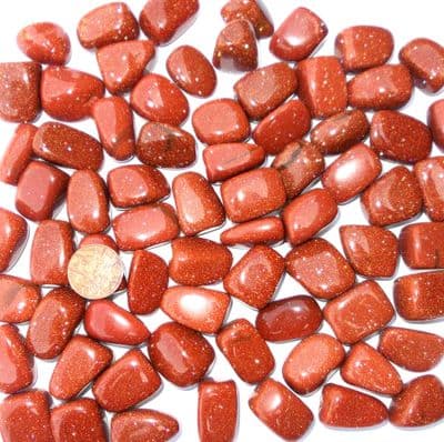 Red Goldstone Tumbled Stone