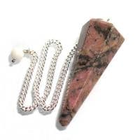 Rhodonite Crystal Pendulum Point