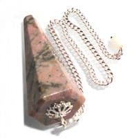 Rhodonite Crystal Pendulum Point