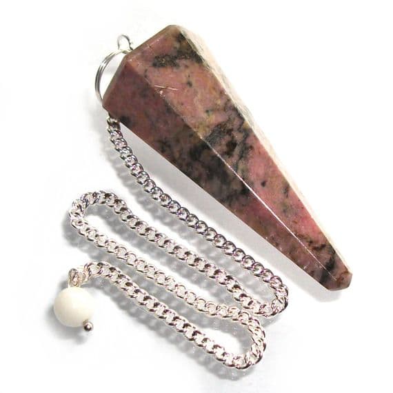 Rhodonite Crystal Pendulum Point