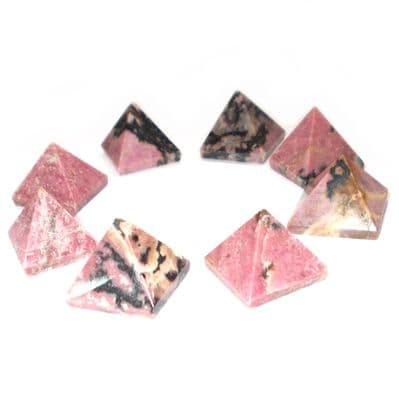 Rhodonite Crystal Stone Pyramid