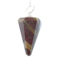 RJ02 Red Jasper Crystal Dowsing Point Pendulum