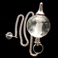 Rock Quartz Ball Pendulum Crystal Dowser