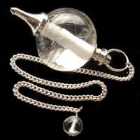 Rock Quartz Ball Pendulum Crystal Dowser