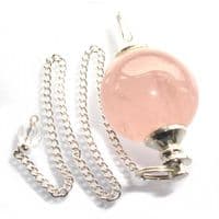 Rose Quartz Ball Divination Pendulum