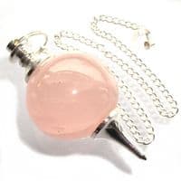 Rose Quartz Ball Divination Pendulum