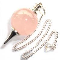 Rose Quartz Ball Divination Pendulum