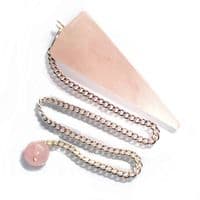 Rose Quartz Crystal Pendulum Point