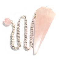 Rose Quartz Crystal Pendulum Point