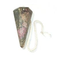 Rubellite Schorl Dowsing Point Pendulum