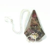Rubellite Schorl Dowsing Point Pendulum