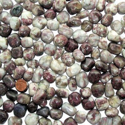 Rubellite Tourmaline in Quartz Matrix Tumblestone